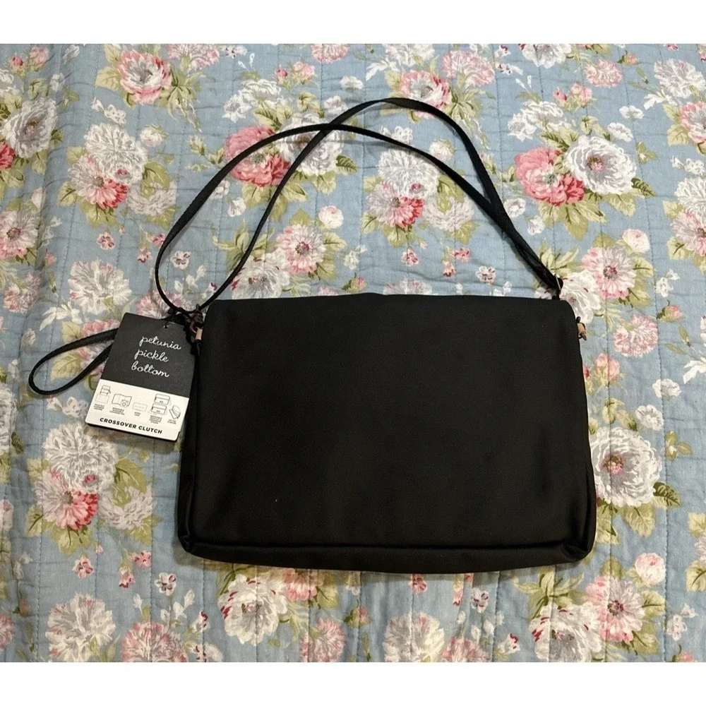 Petunia Pickle Bottom Crossover Clutch Black Stone Diaper Bag Baby Imperfection